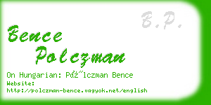 bence polczman business card